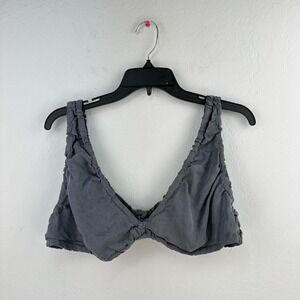 Zara Fillsens Bra‎ Womens XL Gray Unpadded Bra Top Ruched Elastic